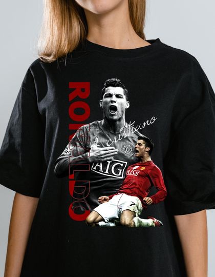 Discover Cristiano Ronaldo Soccer Graphic T-Shirt