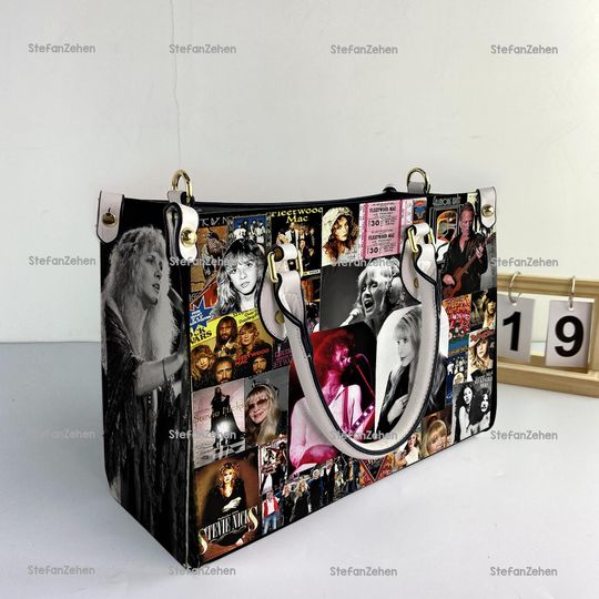 Stevie Nicks Women Leather Handbag, Stevie Nicks Purses, Stevie Nicks Lover Handbag, Stevie Nicks Gift