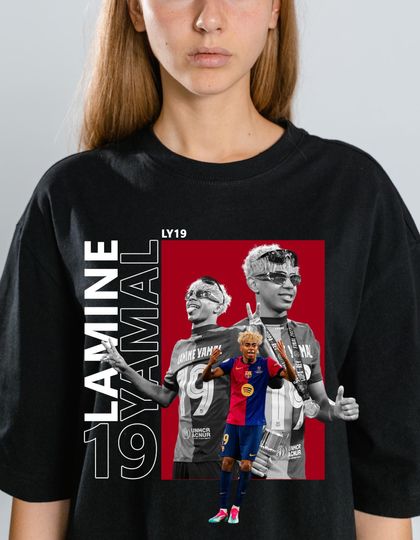 Discover Lamine Yamal Soccer Graphic T-Shirt Football Streetwear