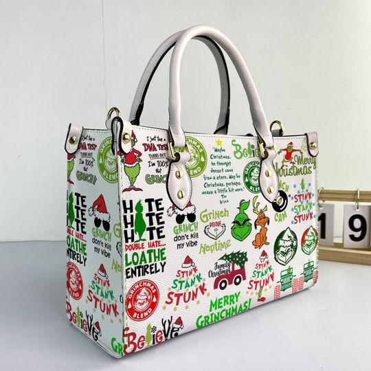 Discover The funny character Christmas Women Leather Bag, funny character Handbag, funny character Lover Handbag, funny character Lover Gifts