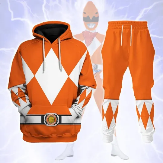 Discover Bulk And Skull Orange Rangers Cosplay Costume - Hoodie Set