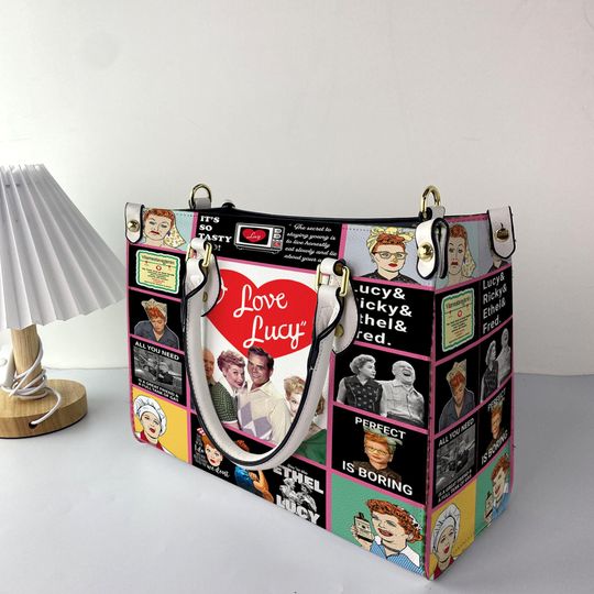 I Love Lucy Women Leather Bag, I Love Lucy Bag, I Love Lucy Lover Handbag, I Love Lucy Gifts