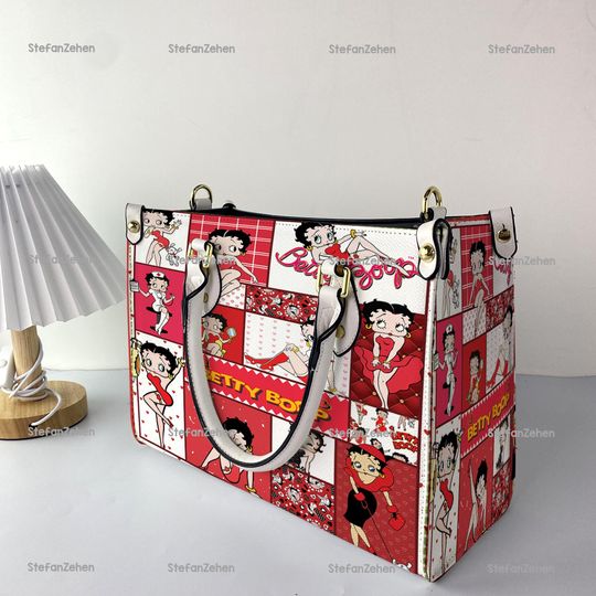 Discover Betty Boop Women Leather Bag, Betty Boop Cartoon Purses, Betty Boop Lover Handbag, Betty Boop Gifts, Personalized Bag, Custom Leather Bag