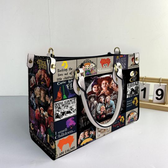 Hocus Pocus Halloween Women Leather Bag, Hocus Pocus Lover Handbag
