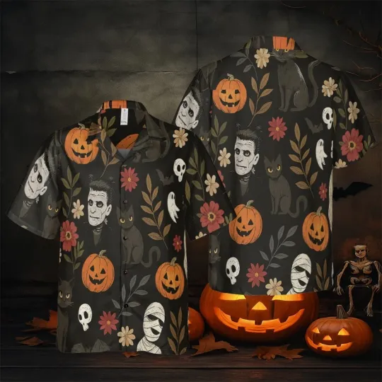 Discover Vintage Halloween Cat All-Over Print