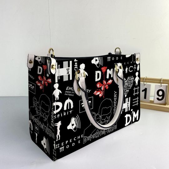 Discover Depeche Mode Music Women Leather Bag, Depeche Mode Lover Handbag, Depeche Mode Handbag, Personalized Bag, Custom Leather Bag, Rock Band Bag