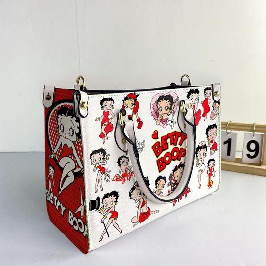 Discover Betty Boop Cartoon Women Leather Bag, Betty Boop Lover Handbag, Betty Boop Handbag, Betty Boop Gifts, Personalized Bag, Custom Leather Bag