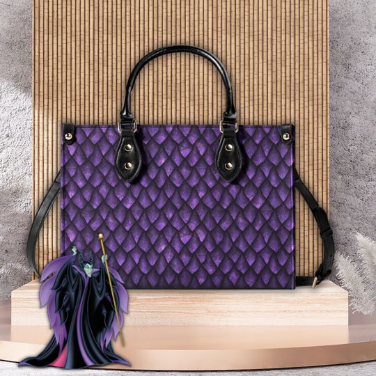 Maleficent Leather Handbag, Ladies Dragon Shoulder Bag, Disney Villain Fashion Bag, Maleficent Bag