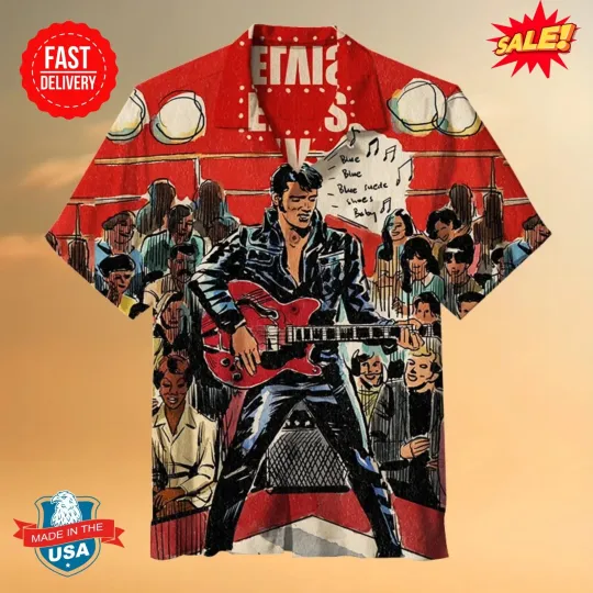 Elvis Presley Unisex Hawaiian Shirt