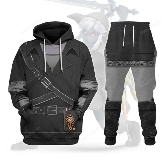 Discover Dark Link Attire Cosplay Hoodie Sweatpants
