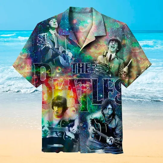 Discover The Beatles Hawaiian Shirt All-Over Printed Summer Band Artwork Clothing