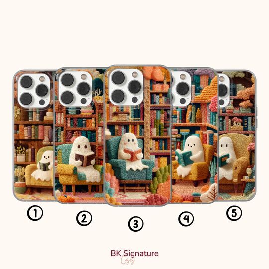 Discover Cute Ghost Phone Case Halloween phone cover for Google Pixel 9, 9 Pro XL, 9A, 9 Pro, 8, 8 Pro, 7, 7 Pro, iPhone 16e, 16 Pro, Samsung S25 S24