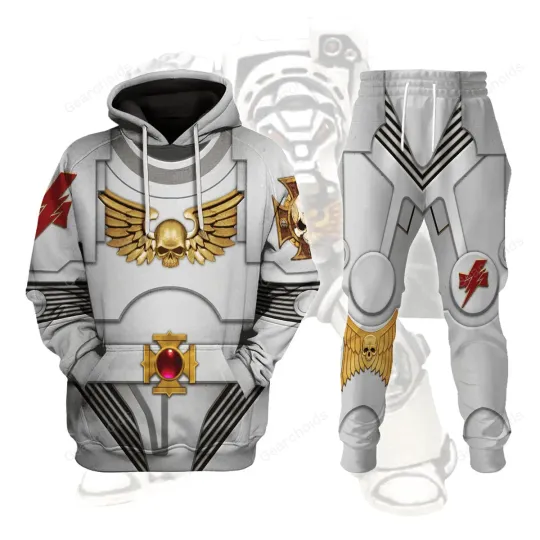 Discover Terminator Armor White Scars - Costume Cosplay Hoodie Sweatpants