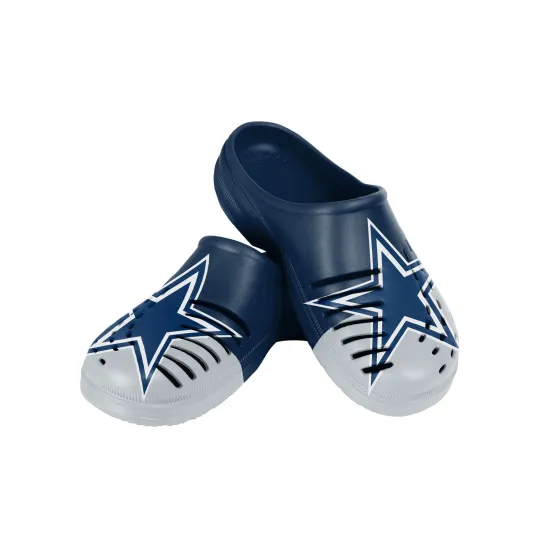 Discover FOCO football Men's Dallas Cowboys 2023 Colorblock Big Logo Clogs