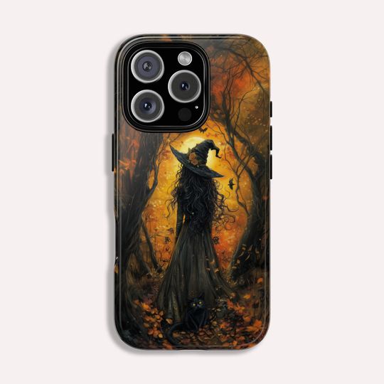 Discover Gothic Witch Phone Case, Fantasy Halloween Gift For Her- iPhone 16 15 14 13  Pro Max, Galaxy S25 S24 S23 S22 , Pixel 9 8 7 6