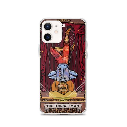 Discover The Hanged Man Tarot Card iPhone 15 Pro Max Plus 14 13 Mini 12 11 SE X XS XR 8 7 Creepy Marionette Halloween iPhone Case Gothic Horror Gift