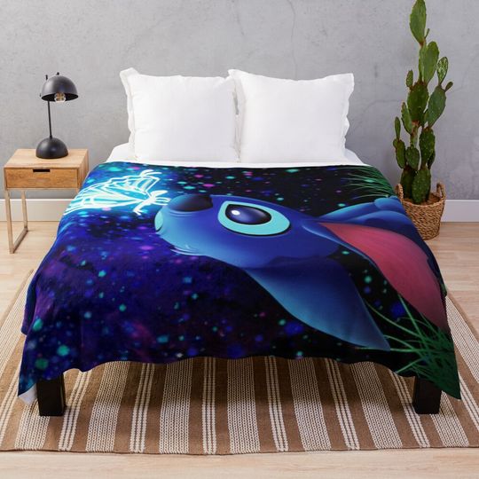 Discover stitch butterfly Starry sky Throw Blanket