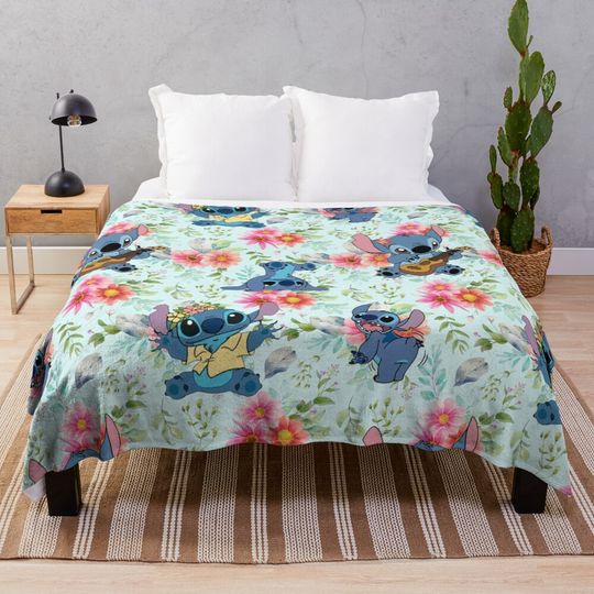 Discover Stitch on the flower Throw Blanket