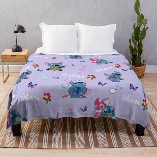 Discover Stitch Ohana Throw Blanket