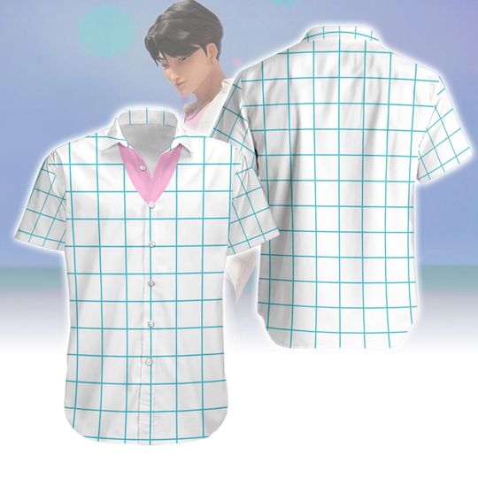 Discover Jinu Saja Boys Hawaiian Shirt, Kpop Demon Hunters Movie Inspired Shirt, Saja Boys Jinu Cosplay, Kpop Boy Band Hawaii Shirt, Kpop Movie Shirt