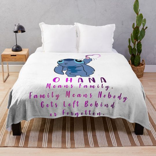 Discover Lilo and Stitch Ohana Throw Blanket