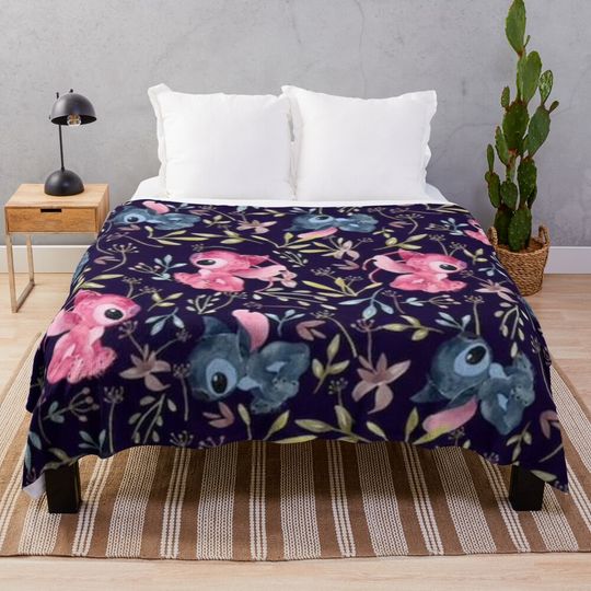 Stitch Throw Blanket Soft Lightweight Room Decor Accessory