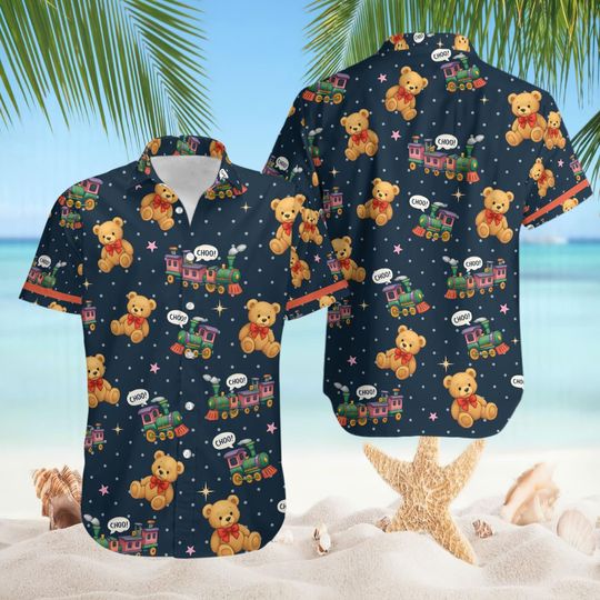 Kpop Demon Hunters Rumi Hawaiian Shirt, Bears And Choo Choo Train, Huntrix Demon Hunters Hawaii Shirt, Rumi Cosplay Gift, Huntrix Kpop Movie