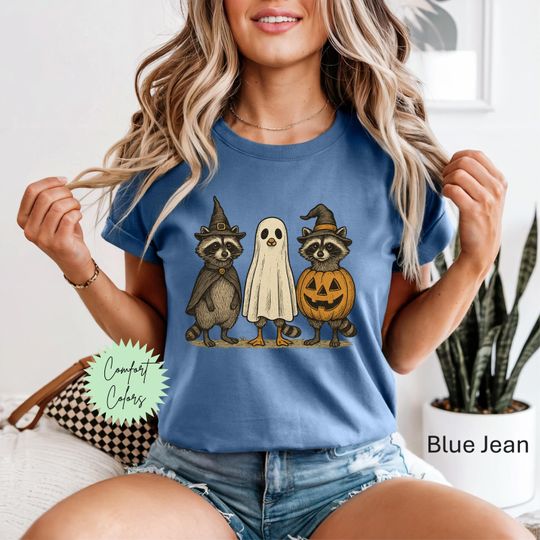 Discover Cute But Feral Halloween Shirt, Feral Girl Halloween, Feral Raccoon, Feral Girl Shirt, Cute Raccoon Shirt