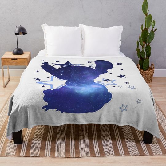 Discover Stitch Throw Blanket Warm Plush Bedspread for Family Use