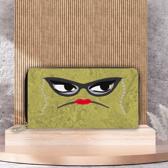 Discover Roz "Number One" Inspired Wallet, Women's Roz Zipper Clutch, Small Zipper Purse, Ladies Monsters Inc. Wallet