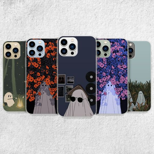 Discover Ghost Phone Case - Aesthetic  Spooky Lonely Flower Art fit for iPhone, Samsung and Google Pixel