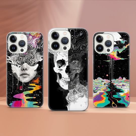 Discover Trippy Abstract Art Phone Case Aesthetic Visuals Cover Fit for iPhone 17 Pro Max 16 15 14 13 12 13 Samsung S25 S24 S23 A56 A16 Huawei P30