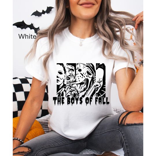 Discover Boys of Fall T-Shirt, Horror Movie Shirt, Haunted Shirt, Stay Spooky Shirt, Dark Academia Shirt, Vintage Horror Shirt, Retro Halloween Shirt