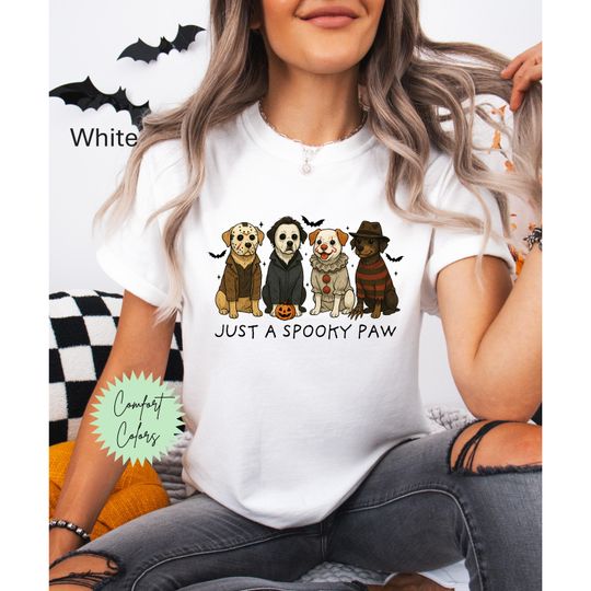 Discover Halloween Dog Squad Shirt, Halloween Dog Shirt, Ghost Dog Shirt, Spooky Dog Shirt, Dog Ghost Shirt, Horror Movie Shirt, Dog Halloween Shirt