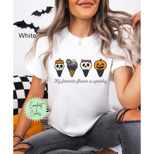 Discover Halloween Ice Cream Tshirt, Halloween Shirt, Plus Size Halloween Shirt, Summerween Shirt, Haunted Shirt, Horror Movie Shirt, Boo Crew Shirt