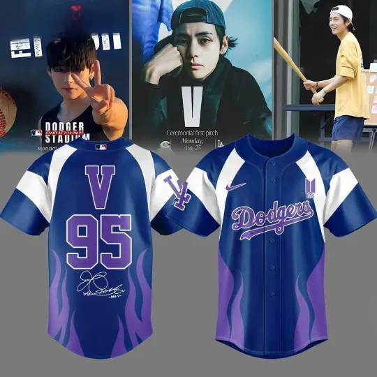 Discover Dodgers x V BTS Limited Edition Baseball Jersey