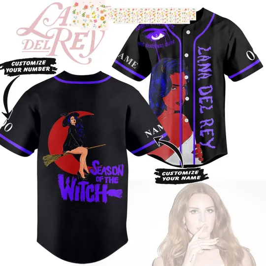 Discover Lana Del Rey Season Of The Witch Personalized Baseball Jersey