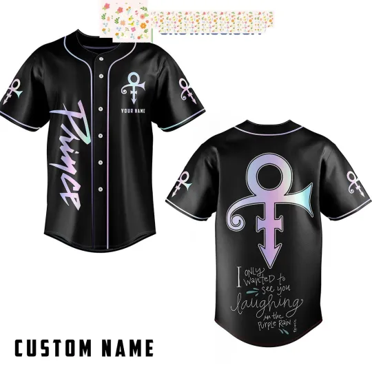 Discover Prince See You Laughing In The Pur Rain Personalized Baseball Jersey