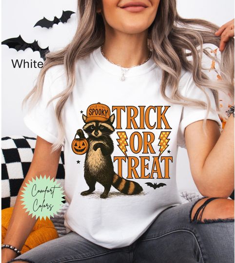 Discover Racoon Trick or Treat T-Shirt, Feral Shirt, Feral Girl Halloween, Feral Racoon, Feral Halloween, Racoon Shirt, Trick or Trash Shirt
