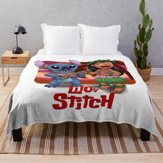 Discover lilo and stitch T-Shirt Throw Blanket