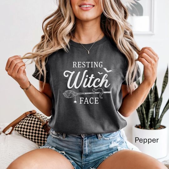 Discover Resting Witch Face Shirt, Its Fall Yall Tee, Salty Witch Shirt, 1692 Witch Vibes, Hello Fall Shirt, Salem 1692 Shirt, Salem Witch Shirt