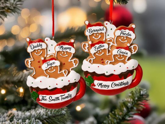 Personalized Gingerbread Christmas Ornament 2025, Custom Resin Family Ornament, Custom Christmas Gift,Personalized Xmas Gift,Christmas Decor