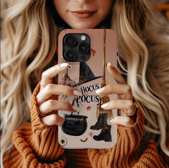 Hocus Pocus Halloween Phone Case iPhone 17 16e 16 15 14 13 12 11 Samsung Galaxy S25 S24 S23 S22 S21 Google Pixel 9 witch autumn fall MagSafe