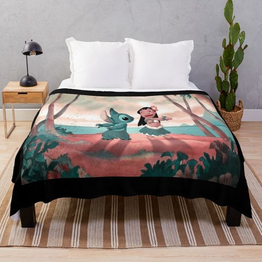 Discover Old School Draw Stitch Throw Blanket