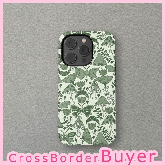 Discover Mushroom Forest Design  For iPhone 16 15 14 13 12 Mini Pro Max Magsafe case, iPhone 11 8 Cover, Samsung Galaxy S24+ Case By CrossBorderBuyer