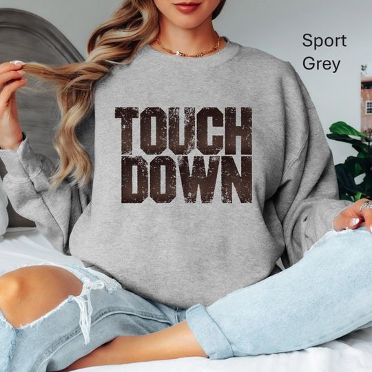 Discover Touchdown Season Sweatshirt, Cute Football Sweatshirt, Gameday Sweatshirt, Coquette Gameday, Football Sweatshirt