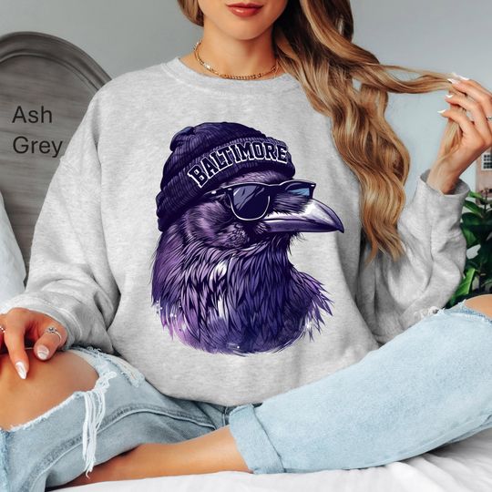 Baltimore Ravens Sweatshirt, Cute Football Sweatshirt, Gameday Sweatshirt, Football Team Sweatshirt