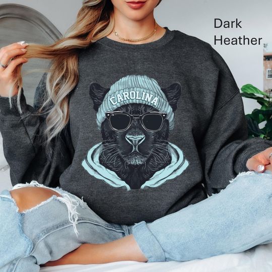 Carolina Panthers Sweatshirt, Cute Football Sweatshirt, Gameday Sweatshirt, Football Team Sweatshirt