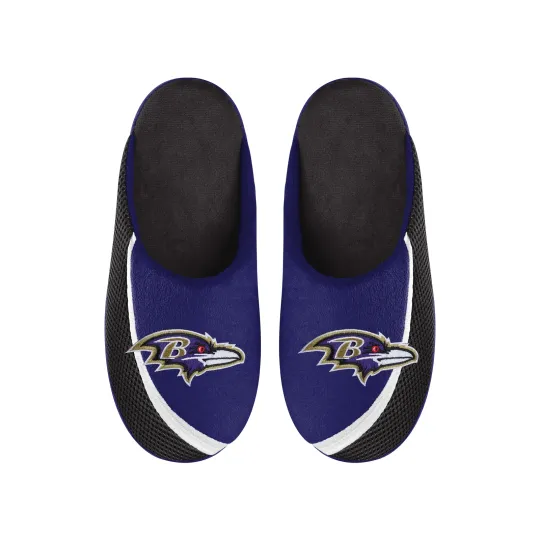 Discover FOCO football Men's football Baltimore Ravens 2022 Big Logo Color Edge Slippers