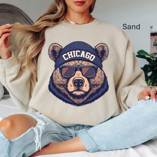 Discover Chicago Mascot Sweatshirt, Cute Football Sweatshirt, Gameday Sweatshirt, Football Team Sweatshirt